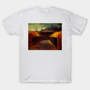 The Pavilion By The River In Gothic Oil T-Shirt